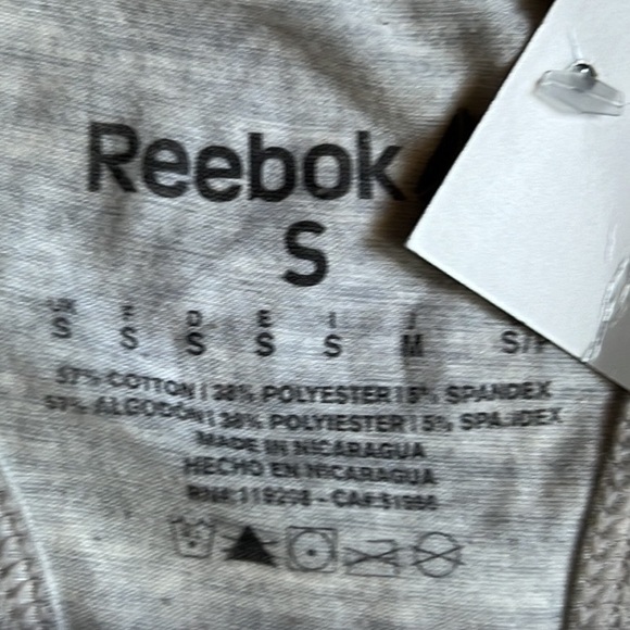 Reebok THIS IS MY SWEAT SHIRT Graphic Heathered Gray Tank Top Size Small New - Picture 8 of 9
